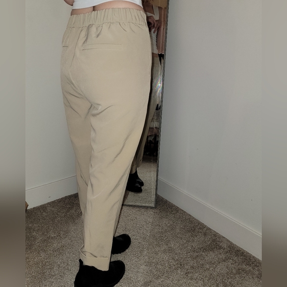 Loft Outlet Tan High Rise Straight Cuffed Trouser Size S - Picture 3 of 11